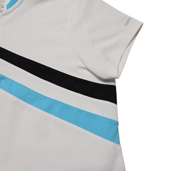 Izod Performance Golf Shirt Womens Medium White Short Sleeve Athletic Stretch - Picture 7 of 12